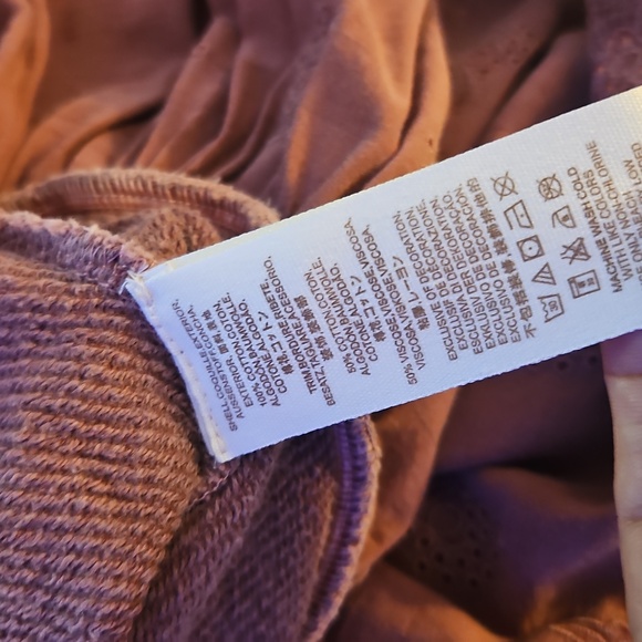 Free people.Light pink mauve sweatshirt dress top amazing - Picture 13 of 14